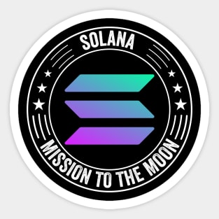 Vintage Solana Coin To The Moon Crypto Token Cryptocurrency Wallet Birthday Gift For Men Women Kids Sticker